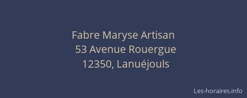Fabre Maryse Artisan