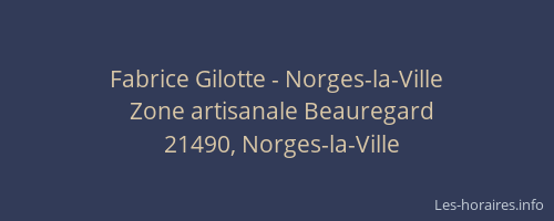 Fabrice Gilotte - Norges-la-Ville