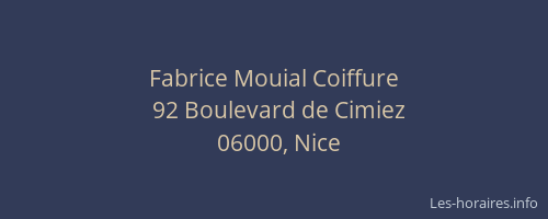 Fabrice Mouial Coiffure