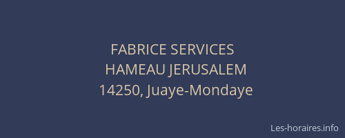 FABRICE SERVICES