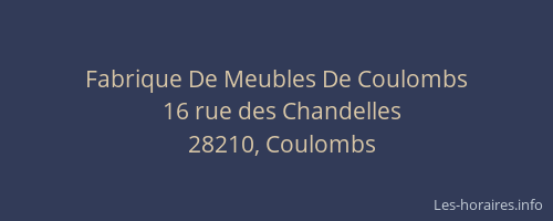 Fabrique De Meubles De Coulombs