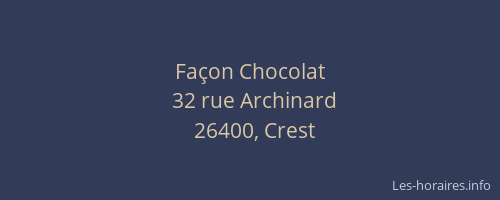 Façon Chocolat