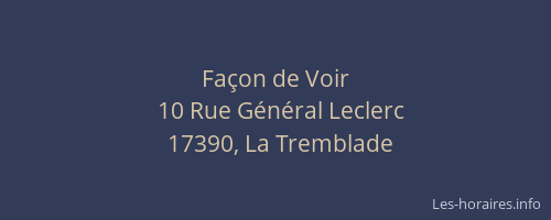Fa&ccedil;on de Voir