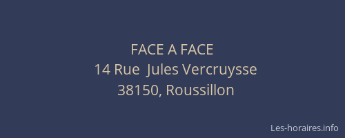 FACE A FACE