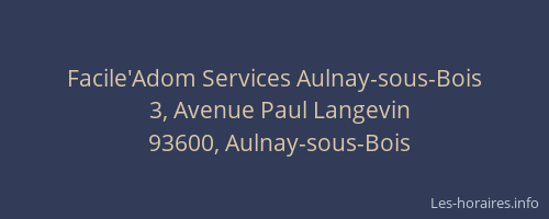 Facile'Adom Services Aulnay-sous-Bois
