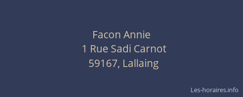 Facon Annie