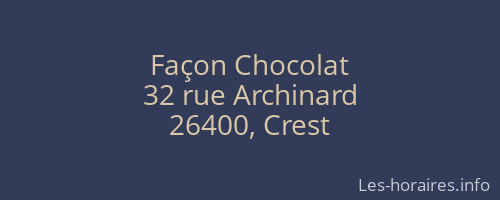 Façon Chocolat