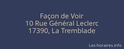 Façon de Voir