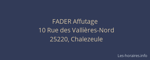 FADER Affutage