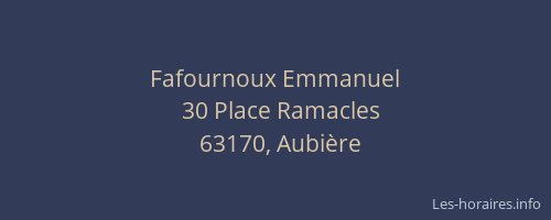 Fafournoux Emmanuel
