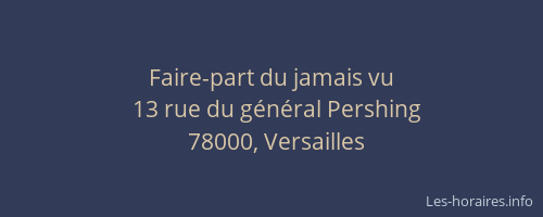 Faire-part du jamais vu