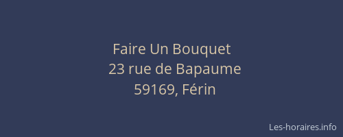 Faire Un Bouquet