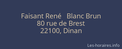 Faisant René   Blanc Brun