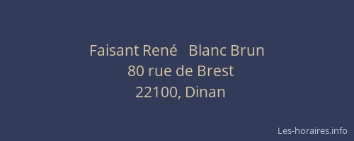 Faisant René   Blanc Brun