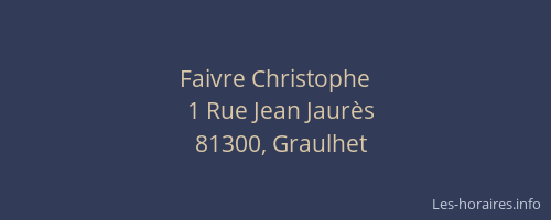 Faivre Christophe