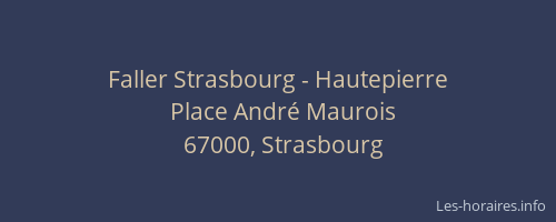 Faller Strasbourg - Hautepierre