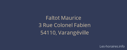 Faltot Maurice