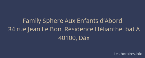 Family Sphere Aux Enfants d’Abord