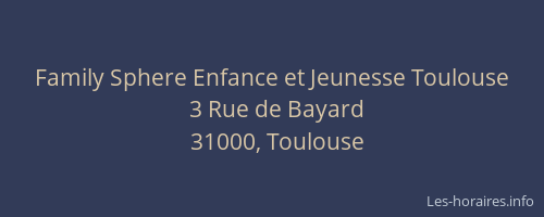 Family Sphere Enfance et Jeunesse Toulouse