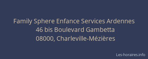 Family Sphere Enfance Services Ardennes