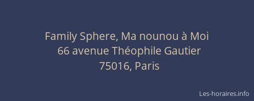 Family Sphere, Ma nounou à Moi