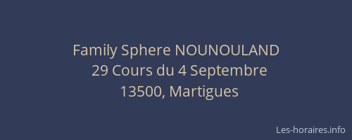 Family Sphere NOUNOULAND