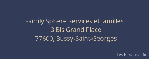 Family Sphere Services et familles