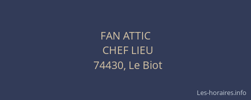 FAN ATTIC