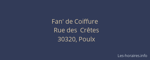 Fan' de Coiffure