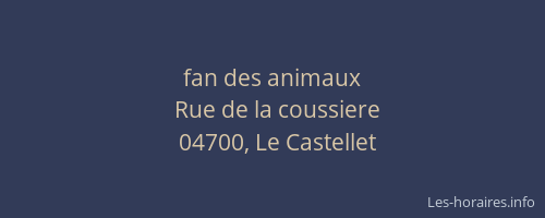 fan des animaux