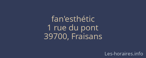 fan'esthétic