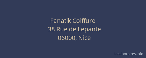 Fanatik Coiffure
