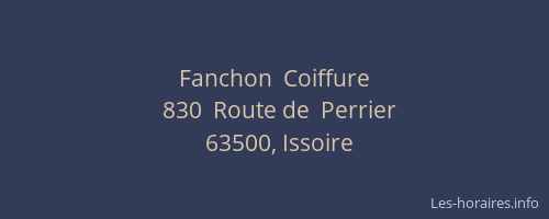 Fanchon  Coiffure