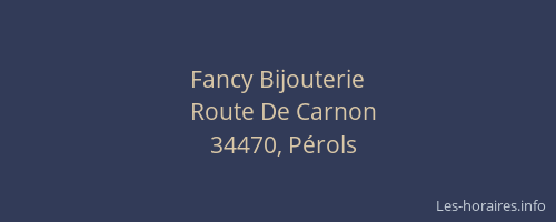 Fancy Bijouterie