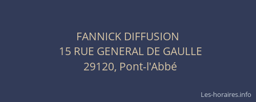 FANNICK DIFFUSION