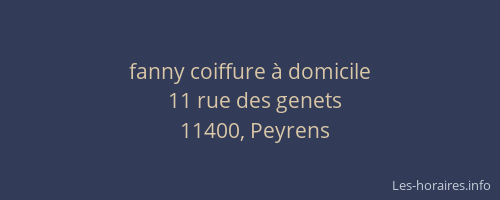 fanny coiffure &agrave; domicile