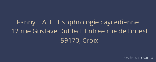 Fanny HALLET sophrologie caycédienne