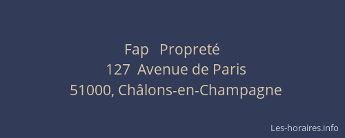 Fap   Propreté