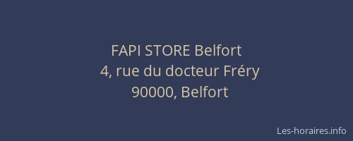FAPI STORE Belfort
