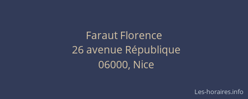 Faraut Florence