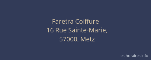 Faretra Coiffure