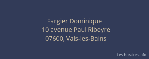 Fargier Dominique