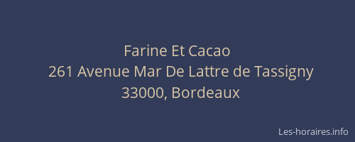 Farine Et Cacao