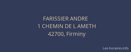 FARISSIER ANDRE