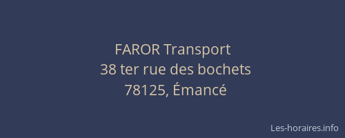 FAROR Transport