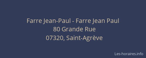 Farre Jean-Paul - Farre Jean Paul