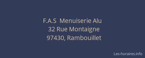 F.A.S  Menuiserie Alu