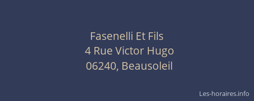 Fasenelli Et Fils