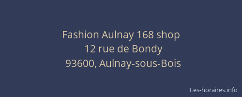 Fashion Aulnay 168 shop