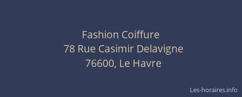 Fashion Coiffure